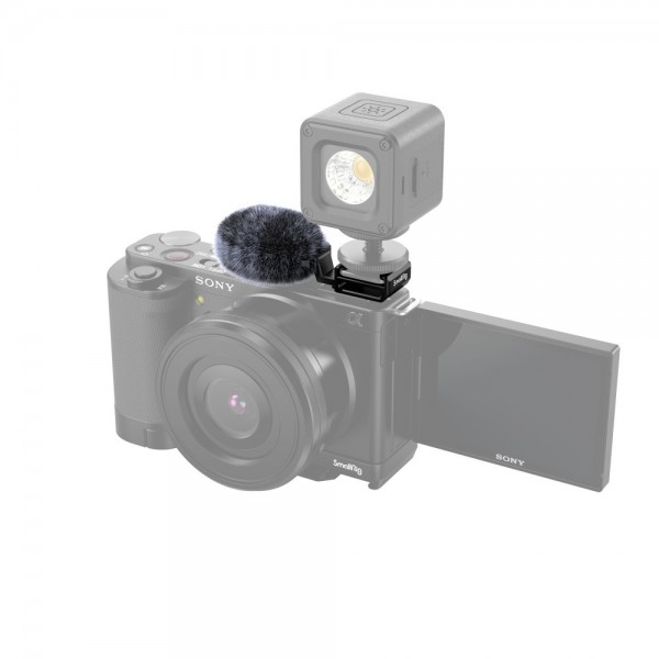 SmallRig Cold Shoe Adapter with Windshield for Sony ZV-1F / ZV-E10 / ZV-1 3526
